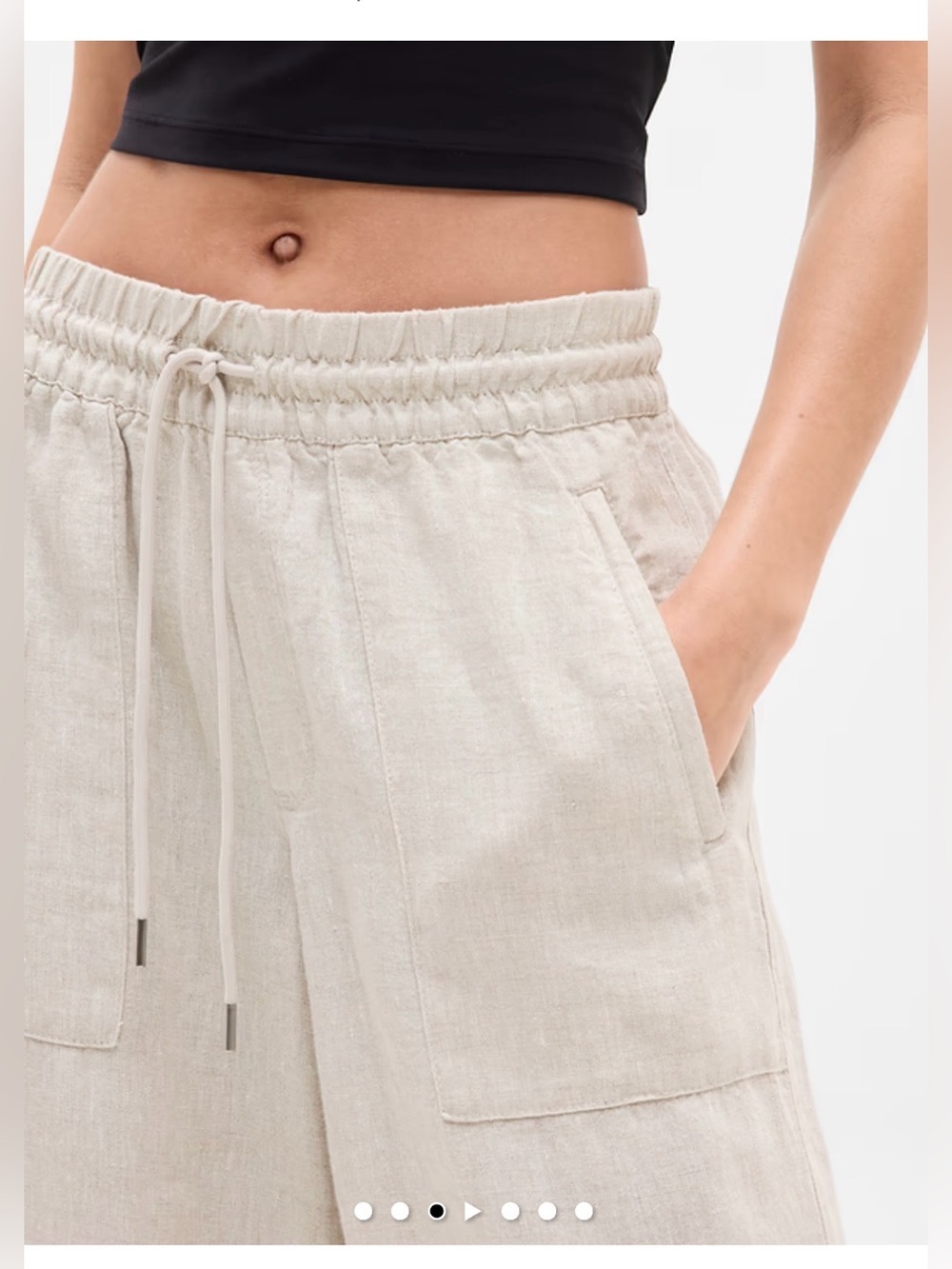 Athleta Retreat Linen High Rise Wide Leg pants 🚨fits like small size